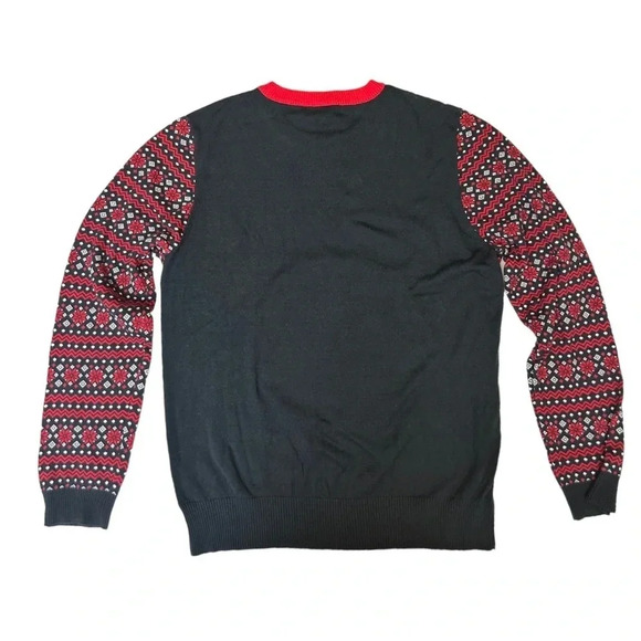 Mad Engine Christmas Knit Sweater Making Spirits Red Black Mens Size XXL - Picture 3 of 7